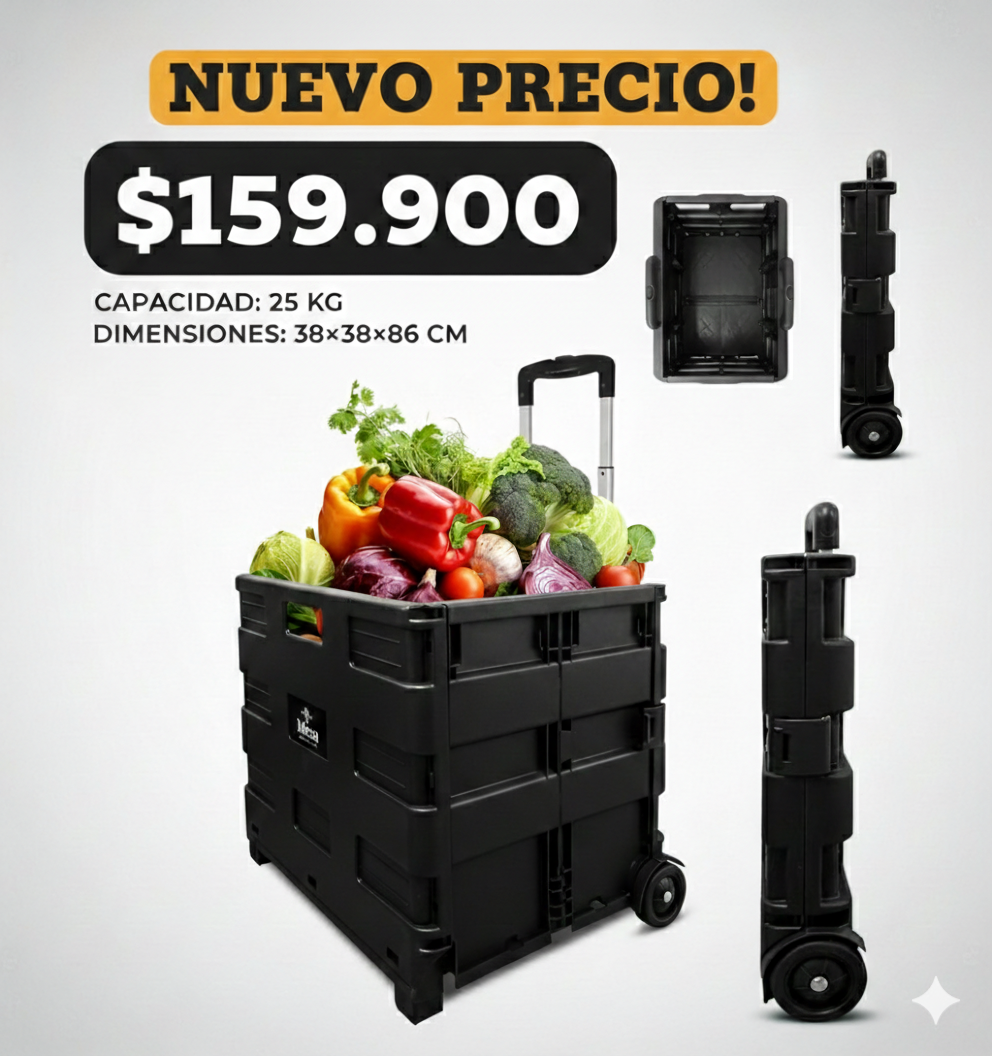 🌿 Más compras, cero peso y menos plástico — el carrito que lo cambia todo