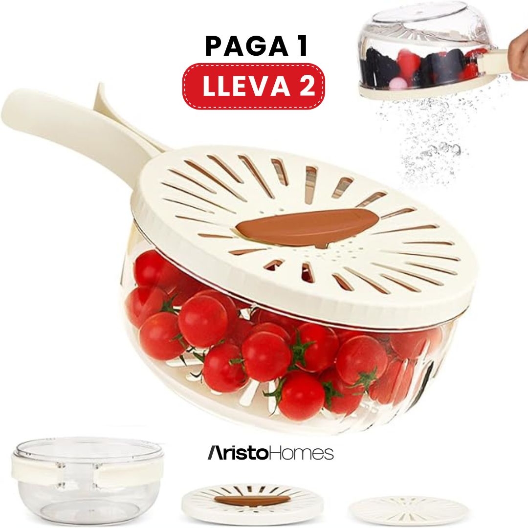 🥗 EscurriBowl Escurre y Guarda Fácil