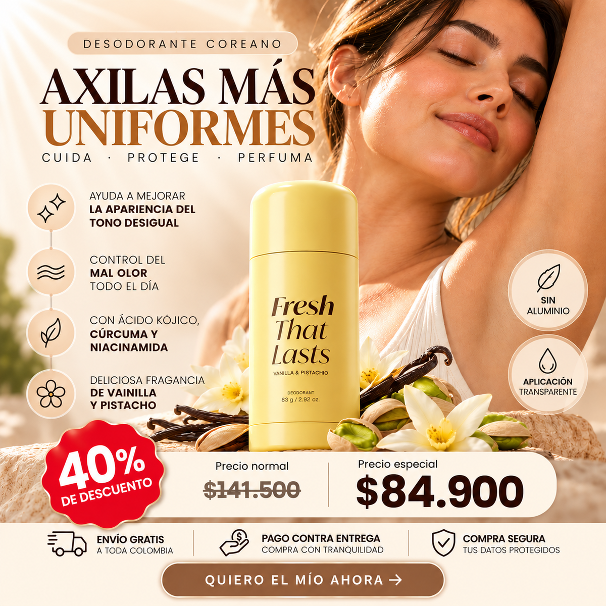 Desodorante Medicube Un nuevo paso para cuidar la apariencia del tono de tus axilas.