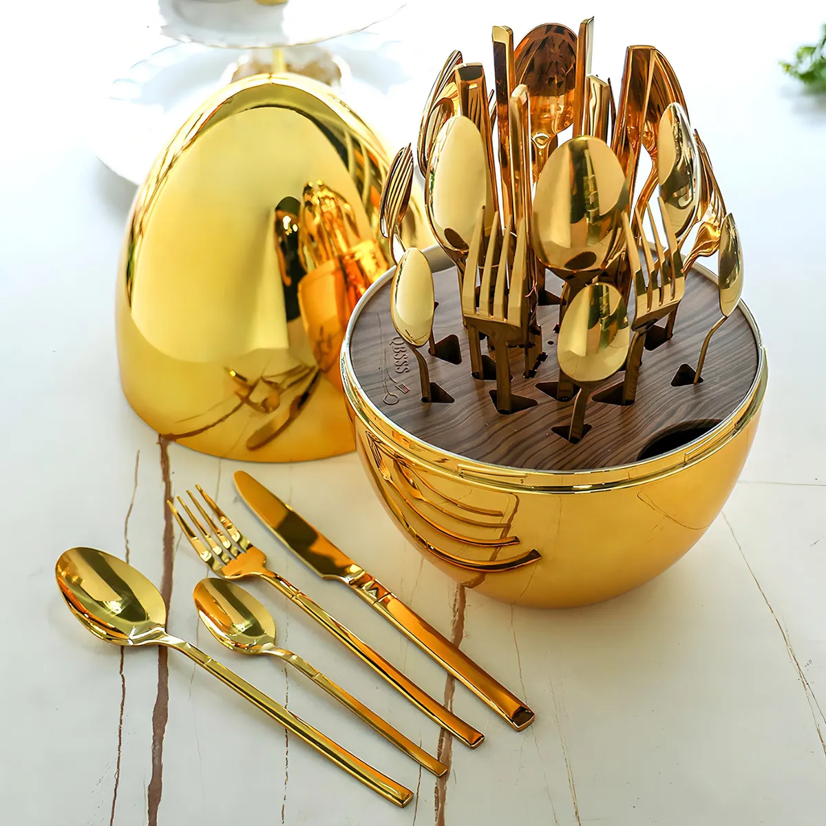 ✨Set Cubiertos Premium 24 Piezas Base huevo