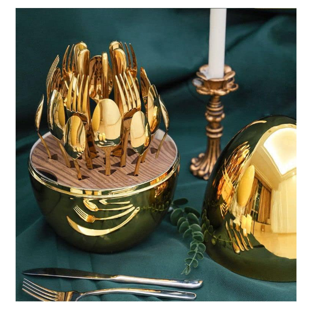 ✨Set Cubiertos Premium 24 Piezas Base huevo