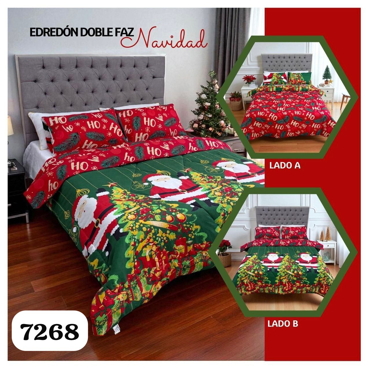🎄 Edredón Doble Faz Navidad 🎅✨