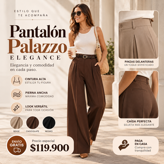 Pantalón Palazzo Elegance: elegancia y estilo en cada paso.