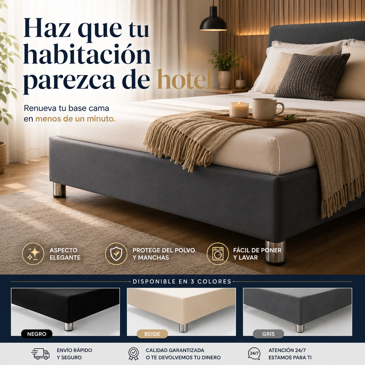 ✨Renueva tu base cama en segundos, sin comprar una nueva