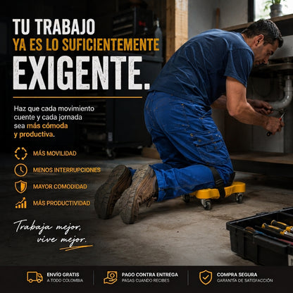 Estación de trabajo móvil - Rodilleras 360° 🛞🔨
