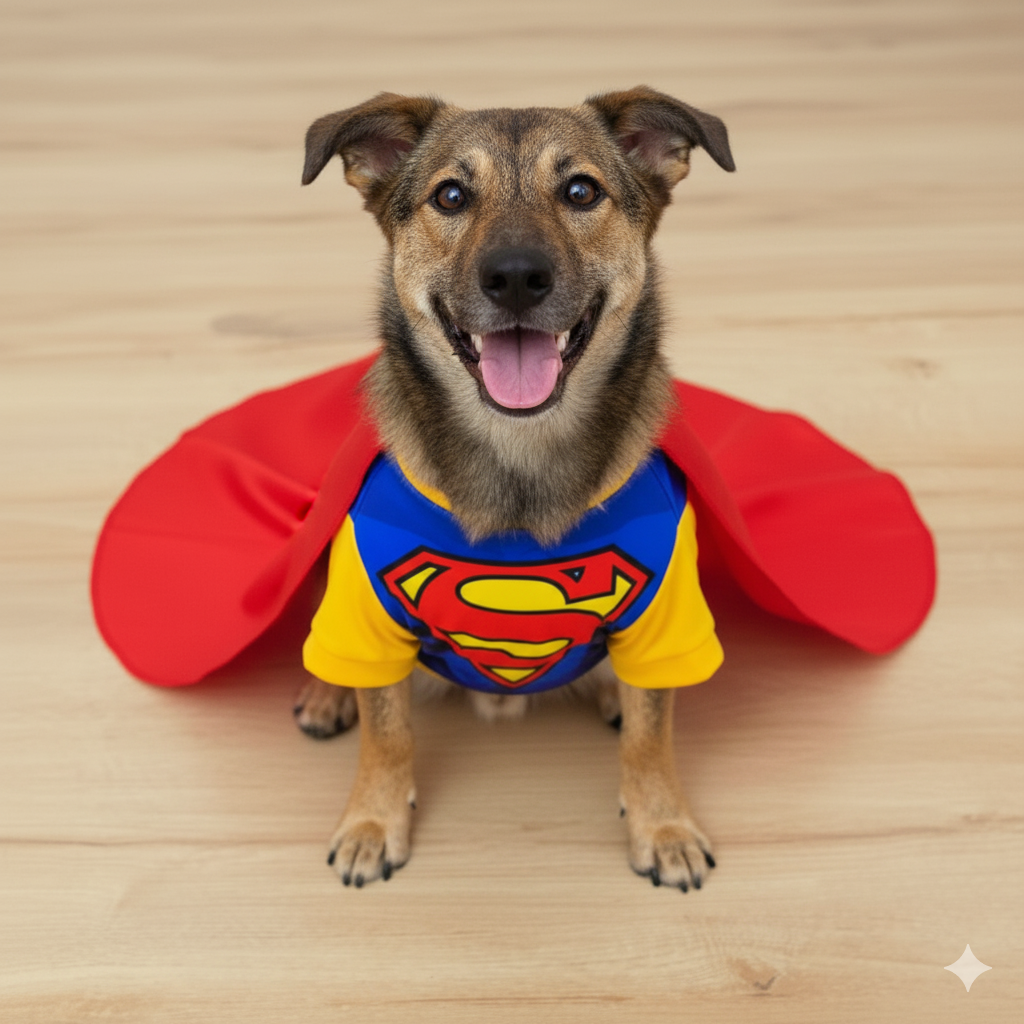 🦸‍♂️ El disfraz que convierte a tu mascota en héroe