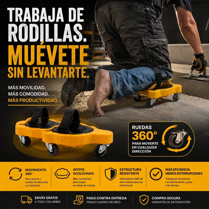 Estación de trabajo móvil - Rodilleras 360° 🛞🔨