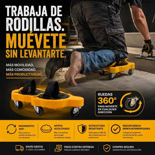 Estación de trabajo móvil - Rodilleras 360° 🛞🔨