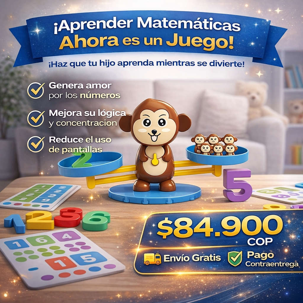Mono Matemático Aprende Números Jugando