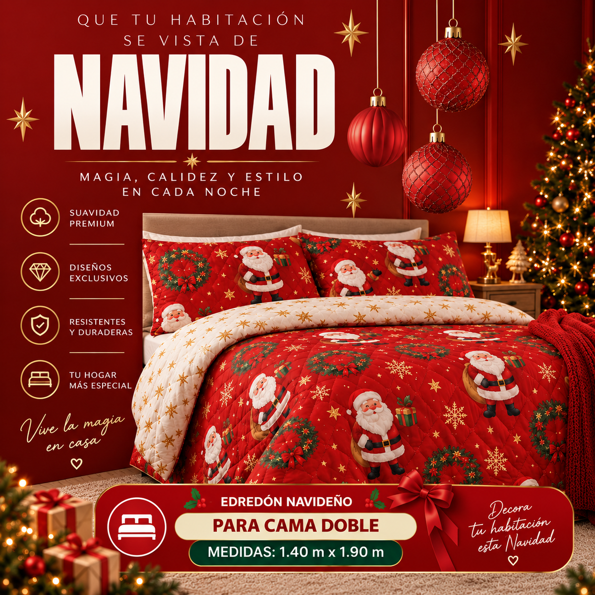 Viste Tu Habitación de Magia Esta Navidad 🎄