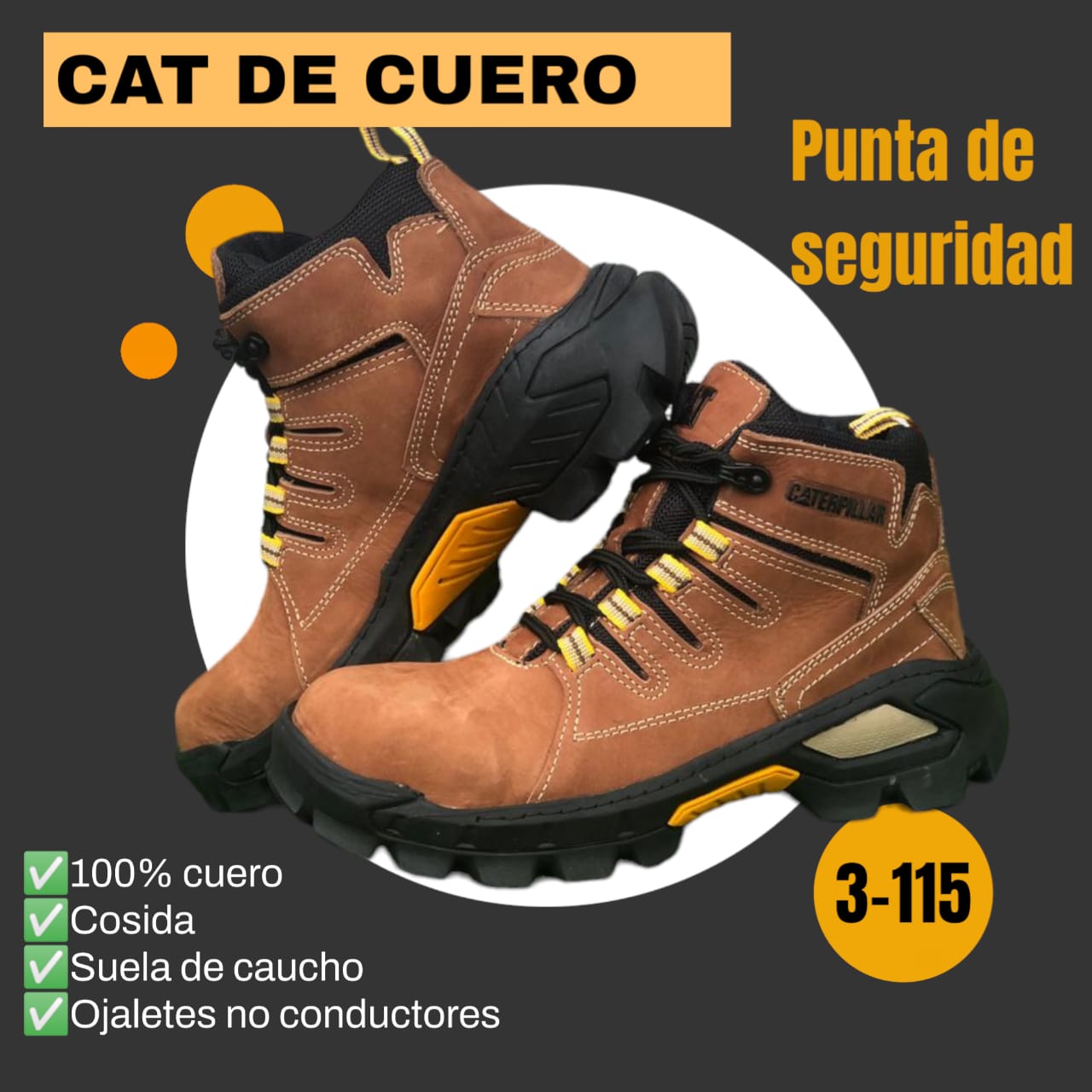 Bota de Seguridad Tractor🥾⚙️