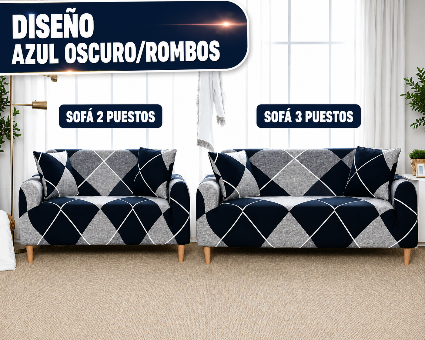✨ Haz que tu sofá vuelva a lucir como nuevo con una funda elástica que transforma tu hogar.