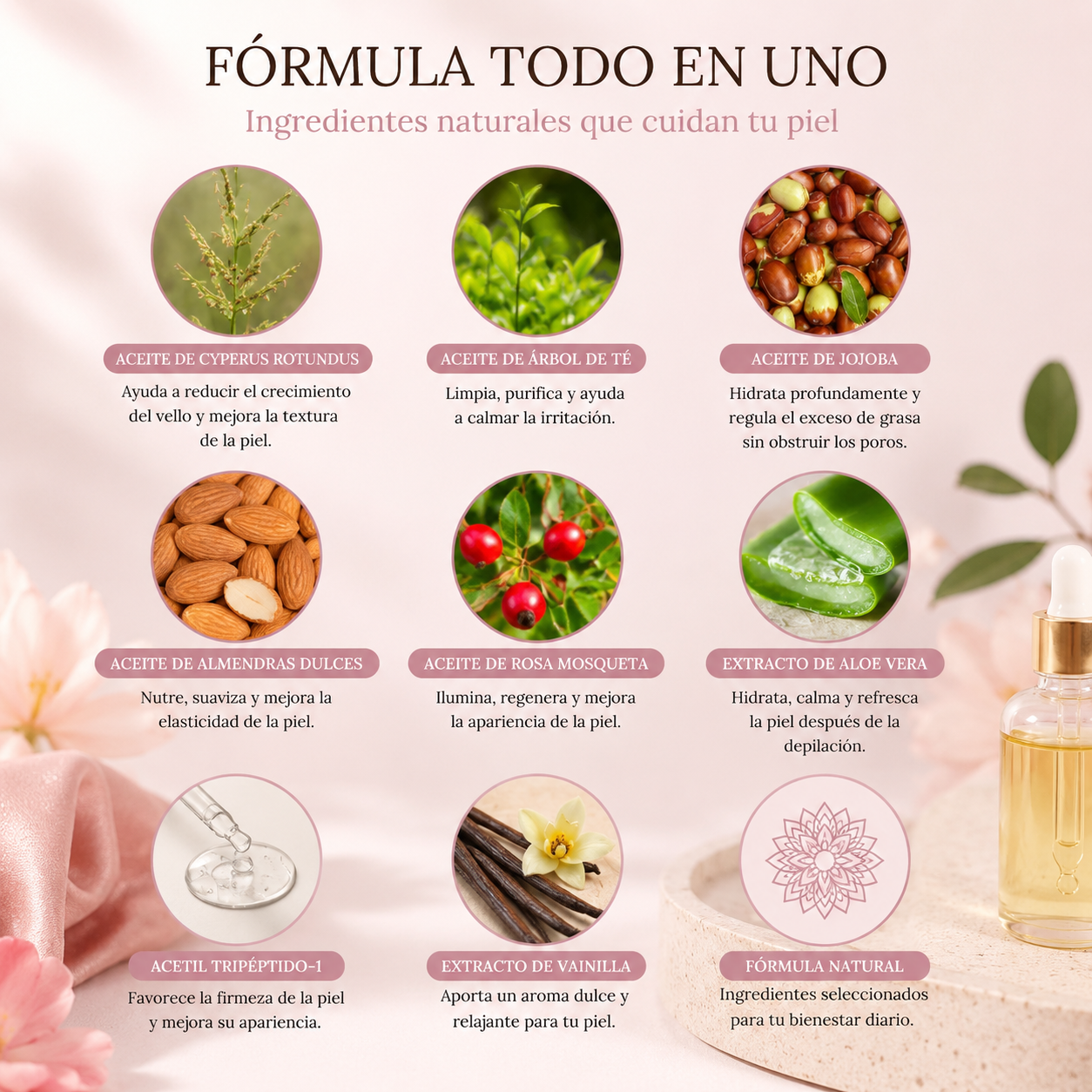 🌿 El aceite natural que transforma tu rutina post depilación