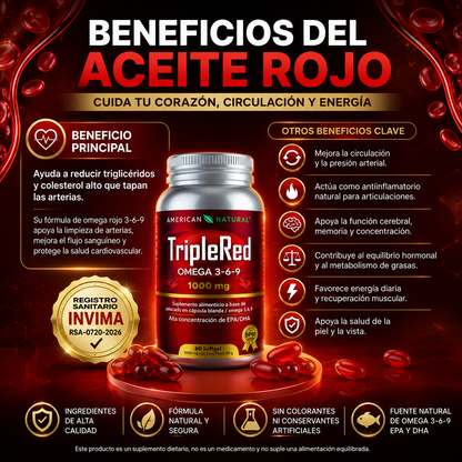 Triple Red Omega Premium❤️Más bienestar para tu corazón y circulación