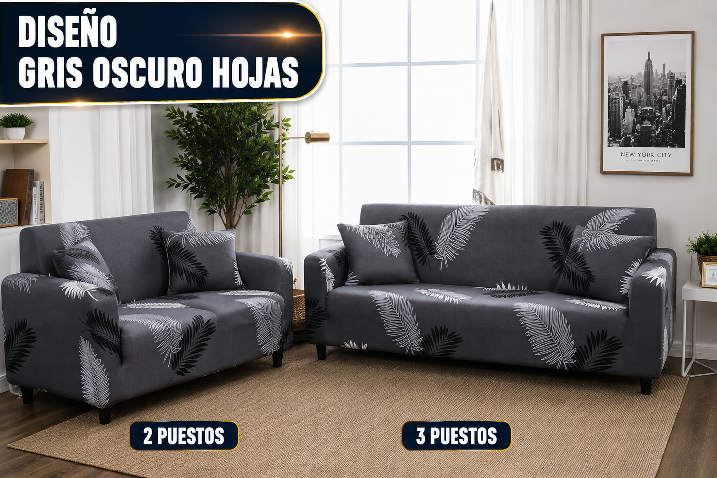 ✨ Haz que tu sofá vuelva a lucir como nuevo con una funda elástica que transforma tu hogar.