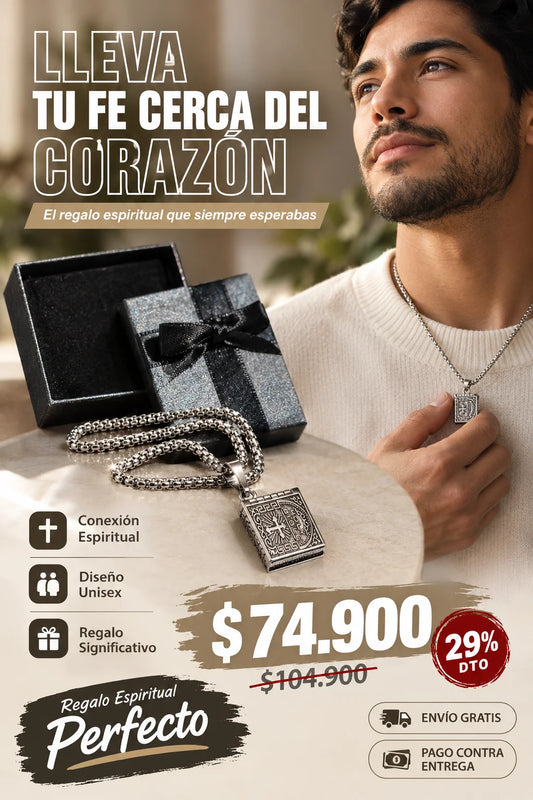 Collar Biblia Padre Nuestro +CAJA REGALO