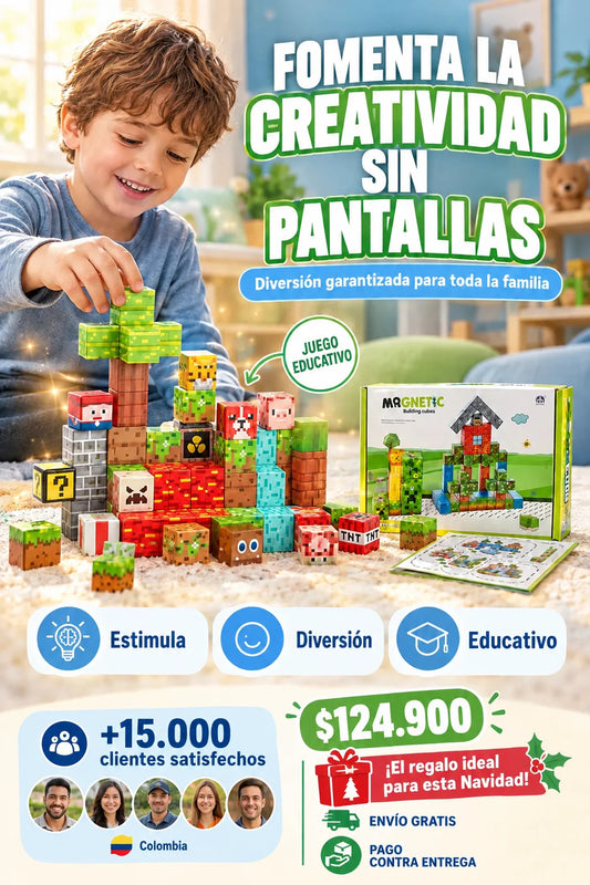 Cubos magnéticos minecraft y Mario bros