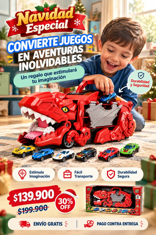 CAMIÓN TRANSPORTADOR DE DINOSAURIO