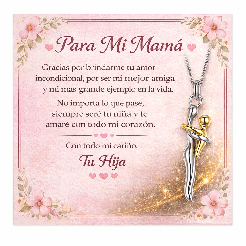 💖 El regalo que no se olvida: un abrazo eterno que mamá puede llevar siempre