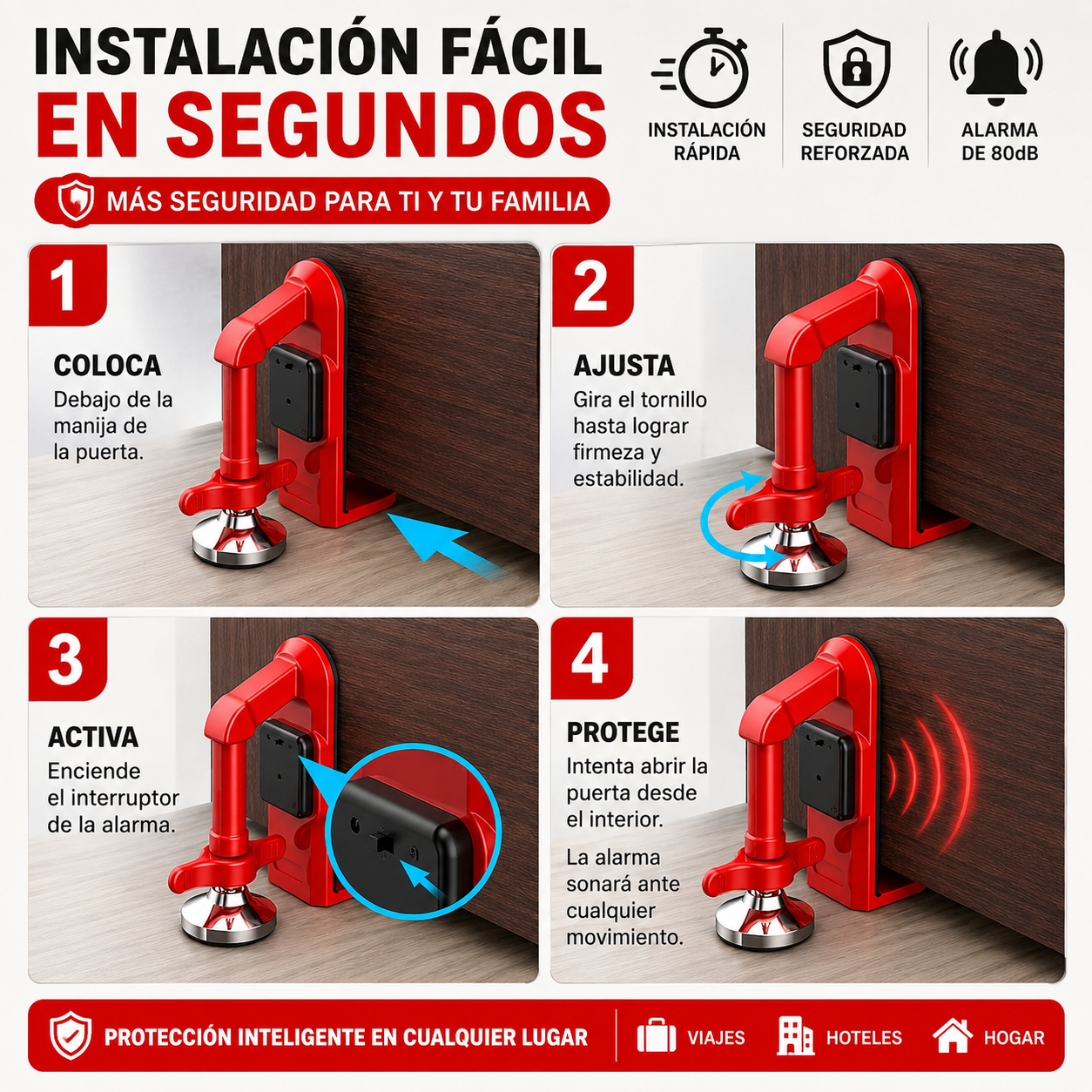 🚨 La alarma portátil que convierte cualquier puerta en una barrera de seguridad