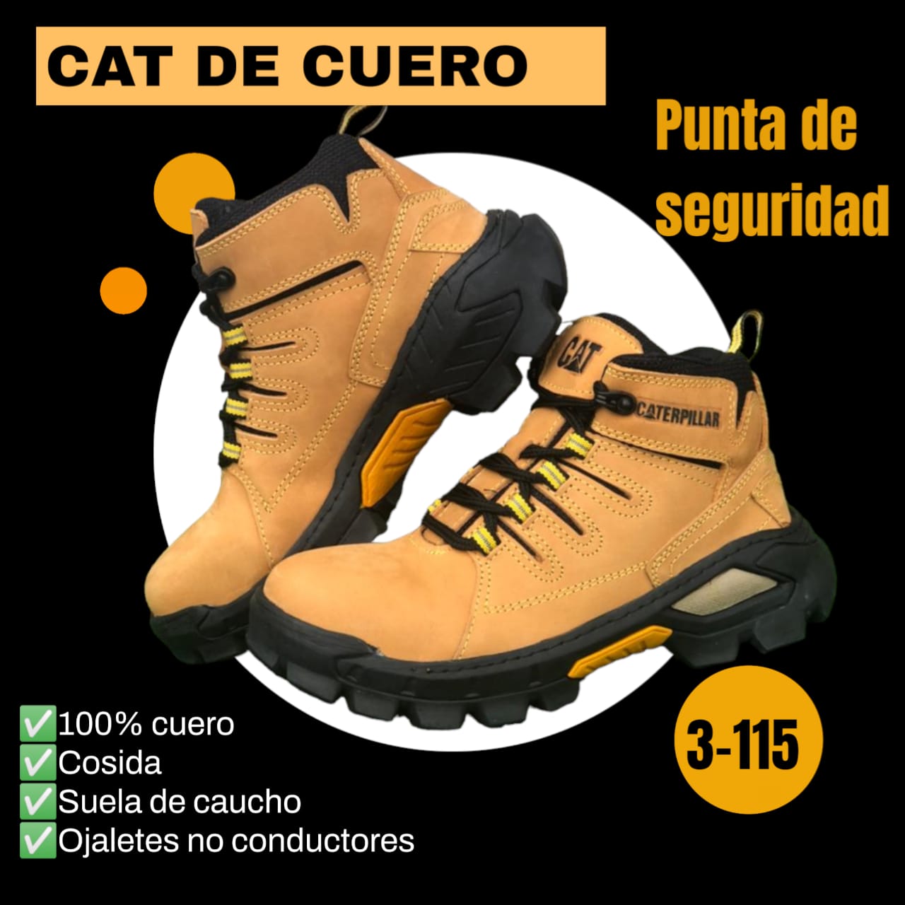 Bota de Seguridad Tractor🥾⚙️