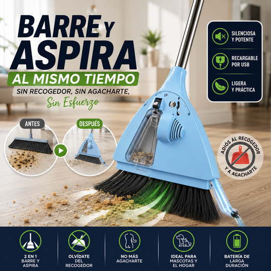🧹✨ Barre y Aspira al Mismo Tiempo ¡Olvídate del Recogedor Para Siempre!