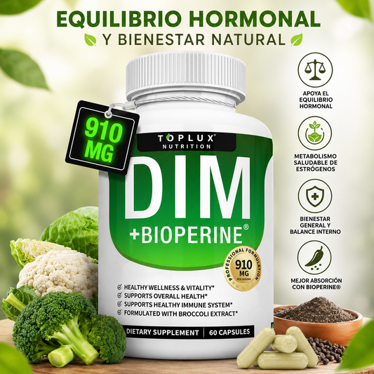 🌿 Apoya Tu Bienestar Hormonal Natural Con ÉLORA DIM + BioPerine®