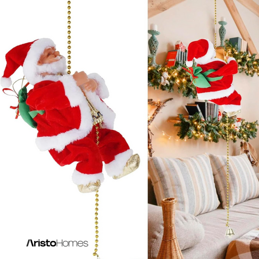 ✨ Papá Noel Mágico en Cuerda-Sube, Baja y Canta para alegrar tu Navidad ✨
